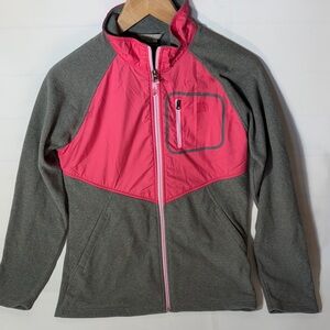The North Face Kids Fleece Jacket in Pink and Gray